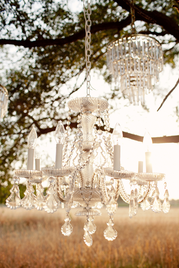 Hanging outdoor chandeliers - Photo by Studio 6.23